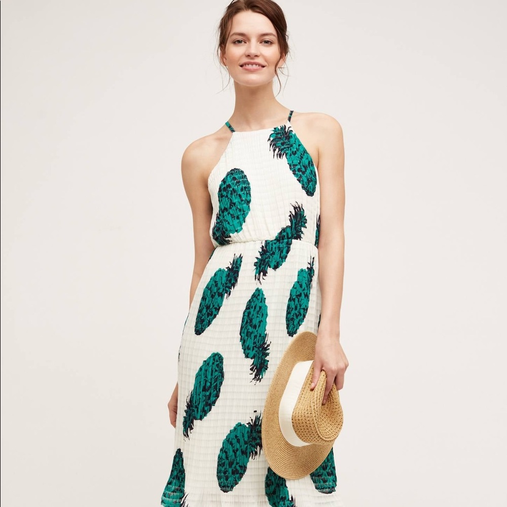 NWOT Sunday in Brooklyn pineapple midi dress
